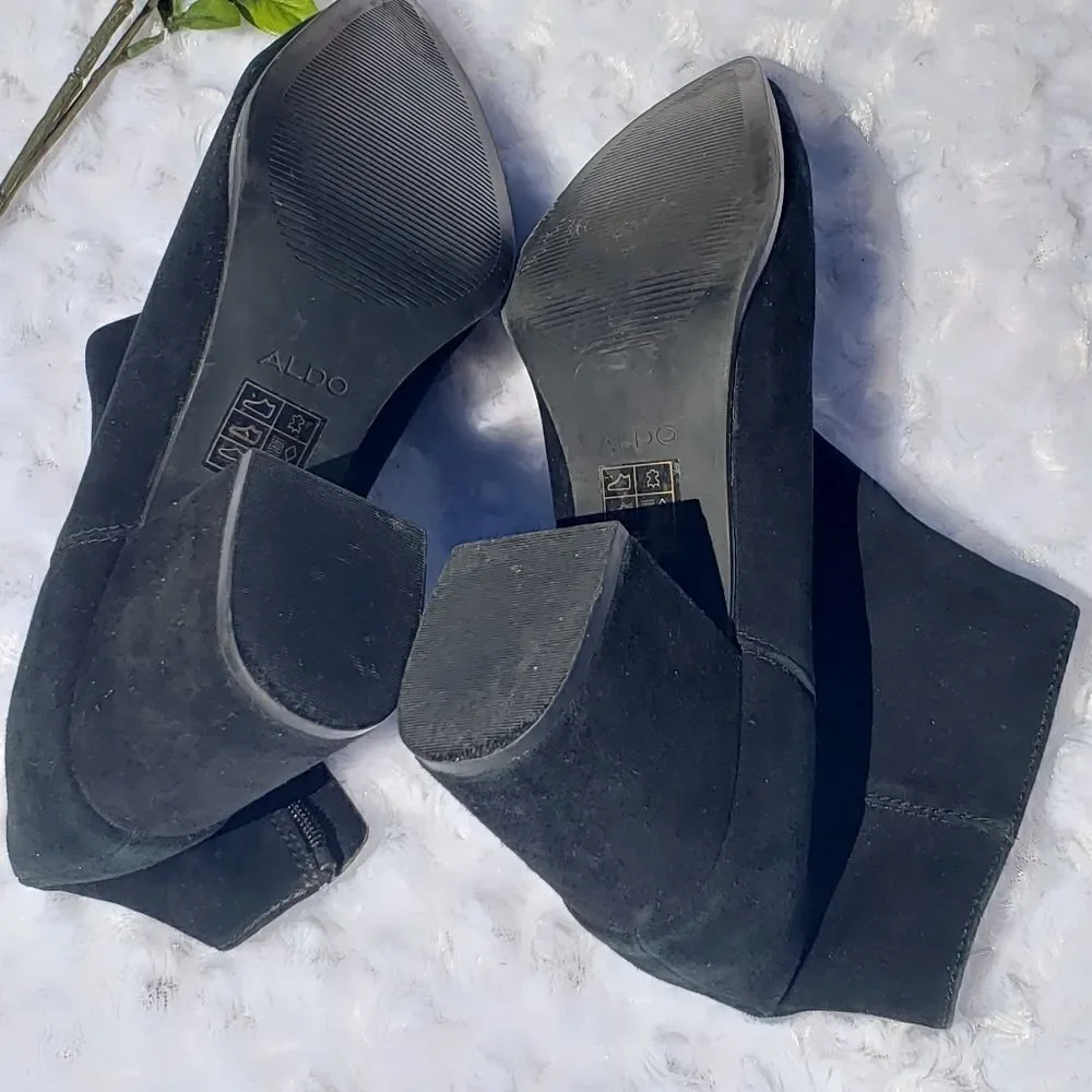 Aldo size 8.5 black booties